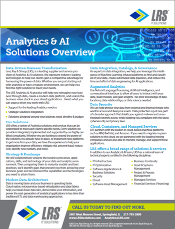 View Analytics and AI Solutions Overview PDF
