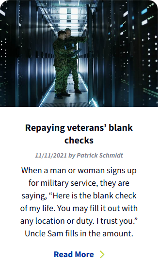 Repaying veterans’ blank checks - Blog