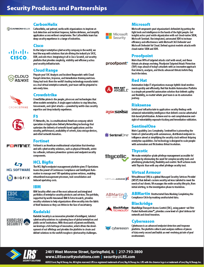 View Security Products and Partnerships PDF